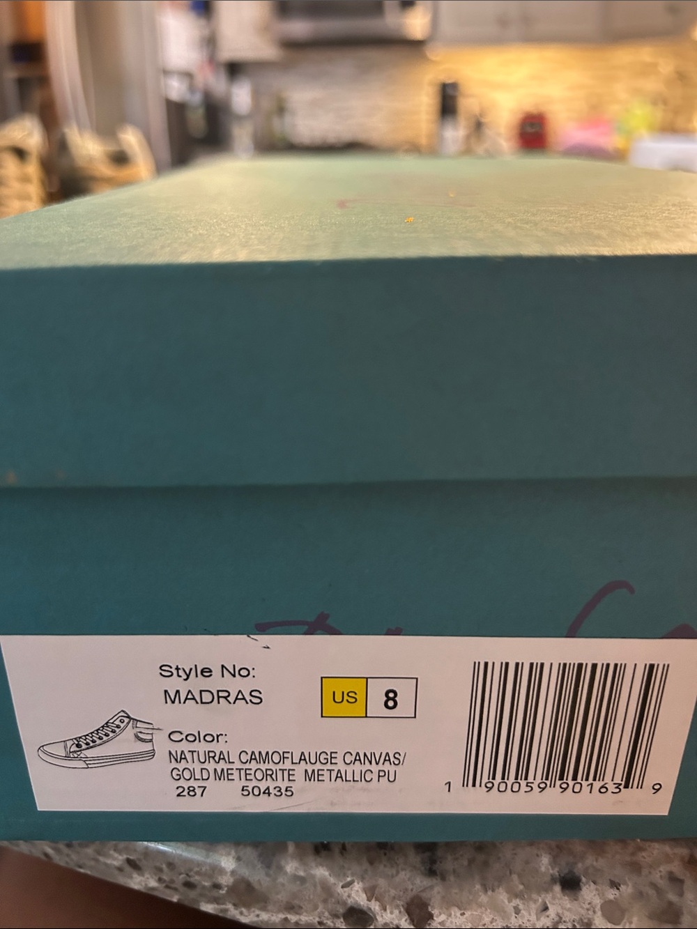 Blowfish Madras Camo Canvas High Top Sneakers, Women’s Size 8, NIB - Picture 6 of 6